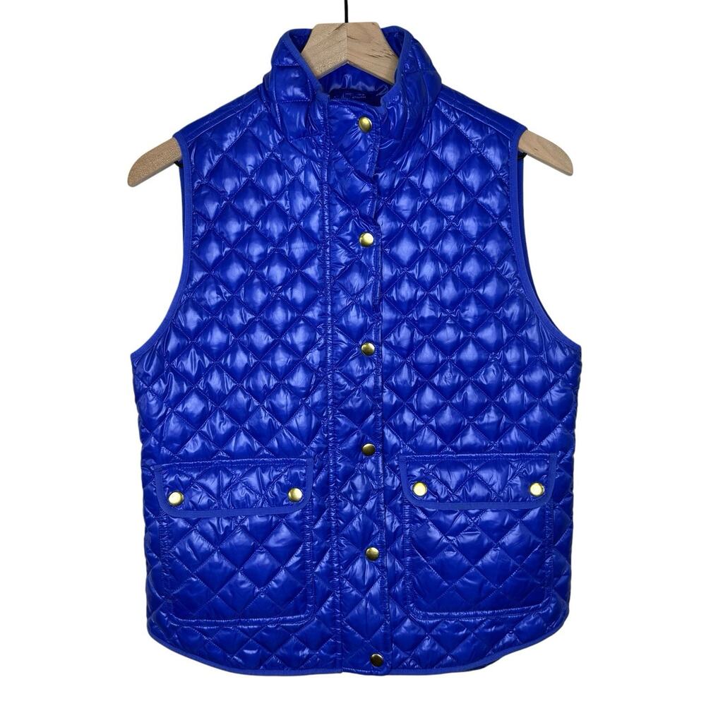 J. Crew Women’s Down Filled Puffer Vest Size Small Preppy Outdoors Zip Front